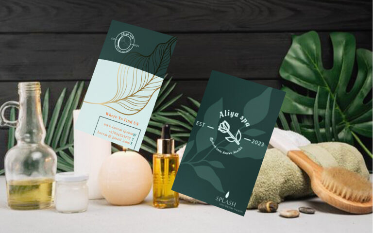 Spa business card mockup