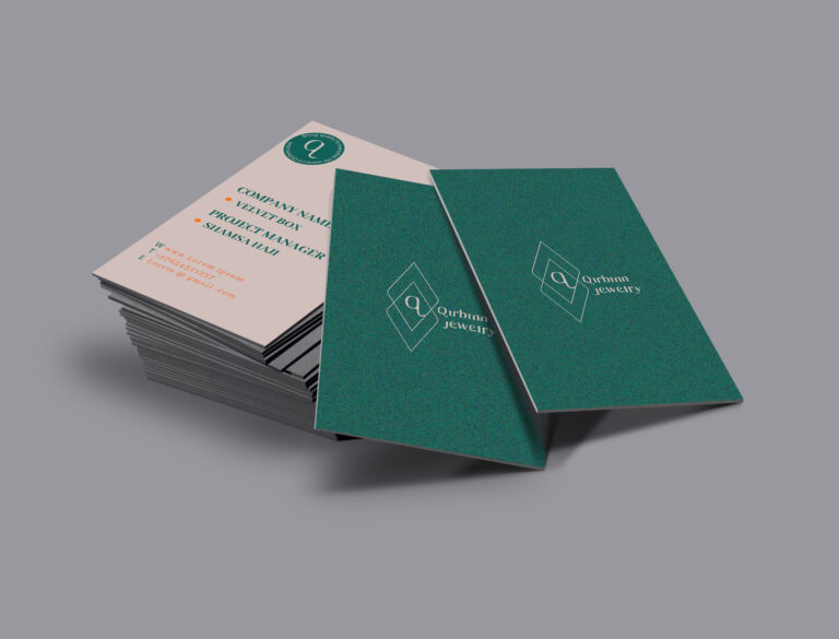 jewelry vertical business card mockup